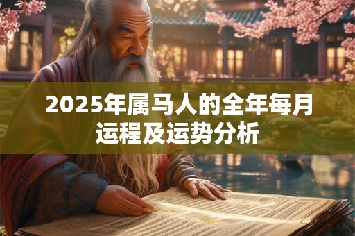 2025年属马人的全年每月运程及运势分析