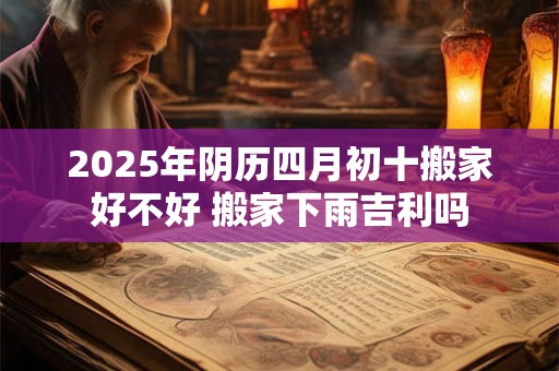 2025年阴历四月初十搬家好不好 搬家下雨吉利吗