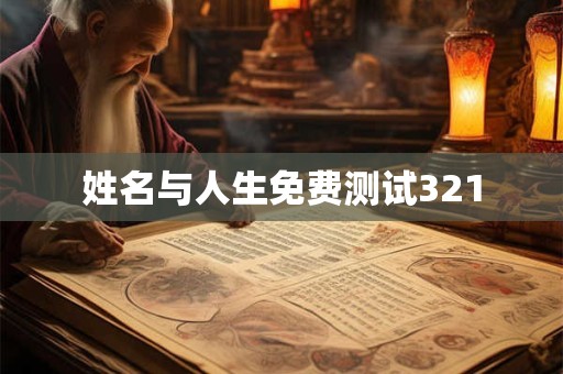 姓名与人生免费测试321