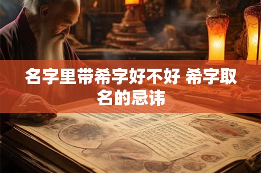名字里带希字好不好 希字取名的忌讳
