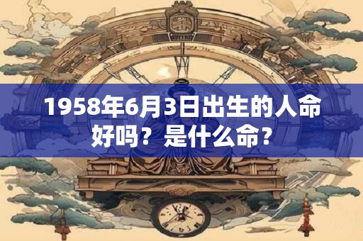 1958年6月3日出生的人命好吗？是什么命？