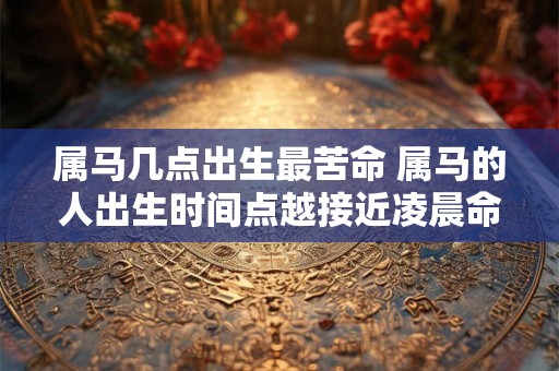 属马几点出生最苦命 属马的人出生时间点越接近凌晨命运是否更加困苦