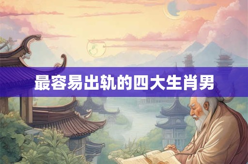 最容易出轨的四大生肖男