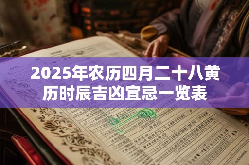 2025年农历四月二十八黄历时辰吉凶宜忌一览表