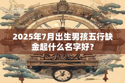 2025年7月出生男孩五行缺金起什么名字好？
