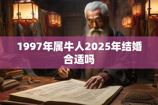 1997年属牛人2025年结婚合适吗