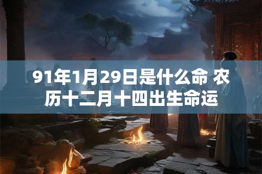 91年1月29日是什么命 农历十二月十四出生命运