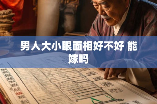 男人大小眼面相好不好 能嫁吗