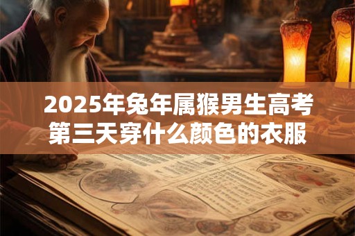 2026年兔年属猴男生高考第三天穿什么颜色的衣服