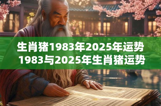 详细阅读:生肖猪1983年2025年运势 1983与2025年生肖猪运势如何 生肖猪1983年2025年运势 1983与2025年生肖猪运势如何