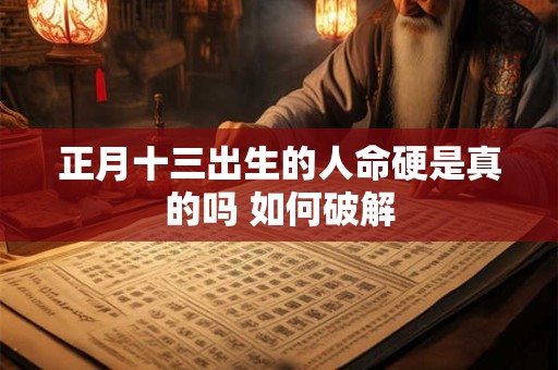 正月十三出生的人命硬是真的吗 如何破解