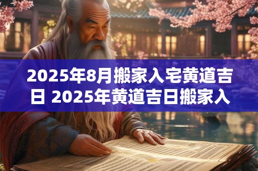 2025年8月搬家入宅黄道吉日 2025年黄道吉日搬家入宅 2025年8月搬家入宅黄道吉日 2025年黄道吉日搬家入宅