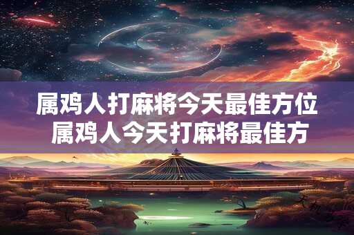 属鸡人打麻将今天最佳方位 属鸡人今天打麻将最佳方位在哪