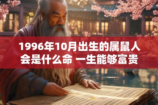 1996年10月出生的属鼠人会是什么命 一生能够富贵吗
