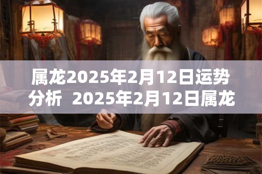 属龙2025年2月12日运势分析  2025年2月12日属龙今日运势