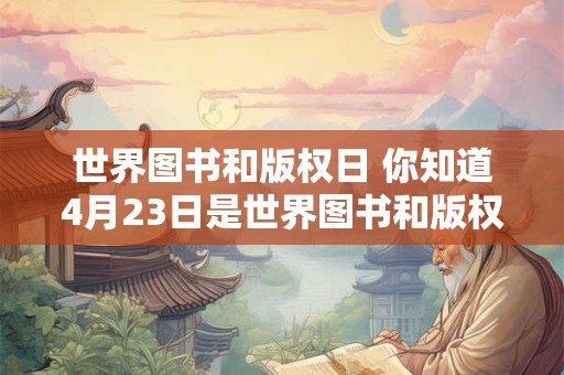 世界图书和版权日 你知道4月23日是世界图书和版权日吗