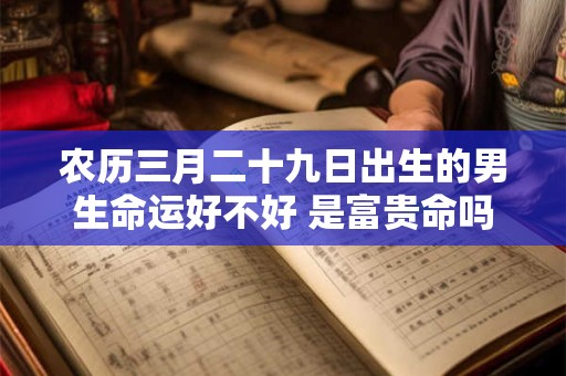 农历三月二十九日出生的男生命运好不好 是富贵命吗