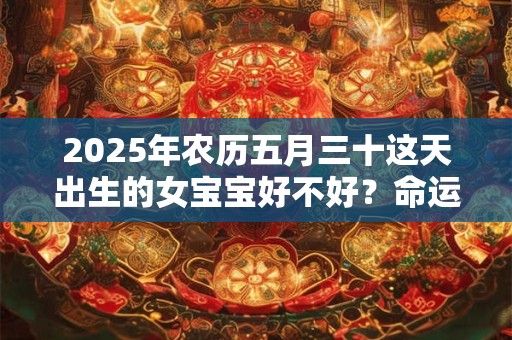 2025年农历五月三十这天出生的女宝宝好不好？命运怎么样