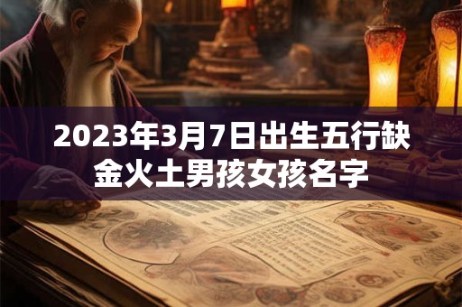 2023年3月7日出生五行缺金火土男孩女孩名字