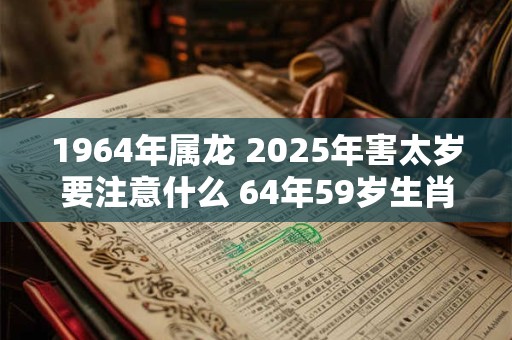 1964年属龙 2025年害太岁要注意什么 64年59岁生肖龙逢兔年运势如何