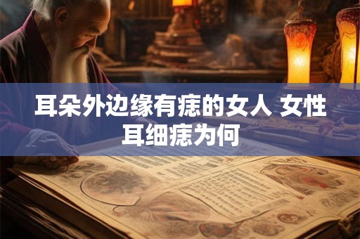 耳朵外边缘有痣的女人 女性耳细痣为何