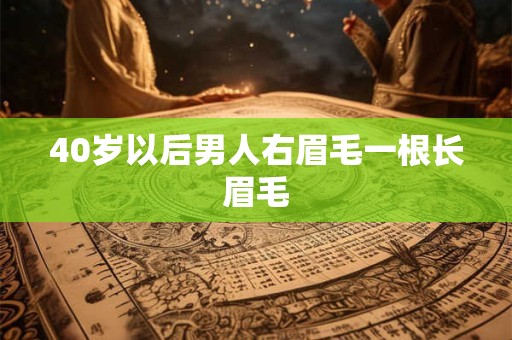 40岁以后男人右眉毛一根长眉毛