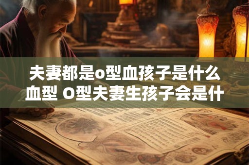 夫妻都是o型血孩子是什么血型 O型夫妻生孩子会是什么血型
