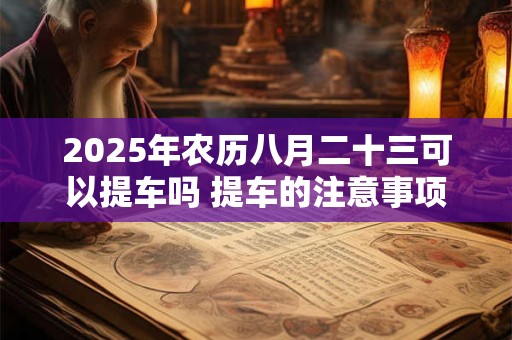 2025年农历八月二十三可以提车吗 提车的注意事项