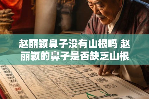 赵丽颖鼻子没有山根吗 赵丽颖的鼻子是否缺乏山根