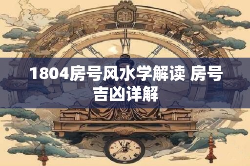 1804房号风水学解读 房号吉凶详解