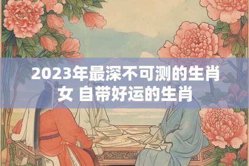 2023年最深不可测的生肖女 自带好运的生肖