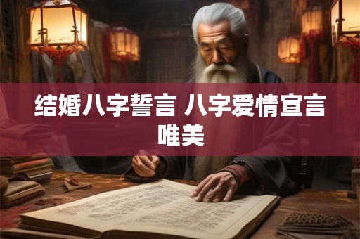 结婚八字誓言 八字爱情宣言唯美