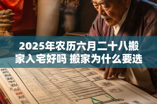 2025年农历六月二十八搬家入宅好吗 搬家为什么要选好日子