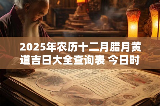 2025年农历十二月腊月黄道吉日大全查询表 今日时辰吉凶宜忌