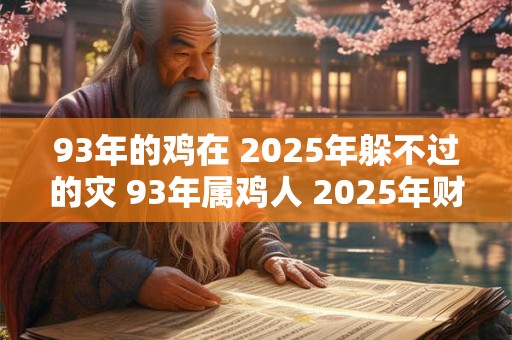 93年的鸡在 2025年躲不过的灾 93年属鸡人 2025年财神方位