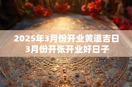 2025年3月份开业黄道吉日 3月份开张开业好日子