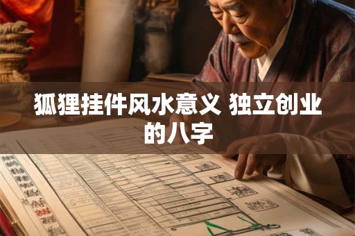 狐狸挂件风水意义 独立创业的八字