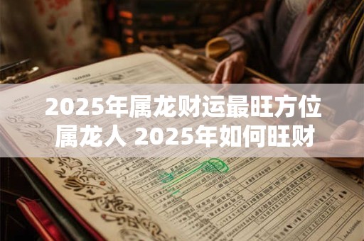 2025年属龙财运最旺方位 属龙人 2025年如何旺财