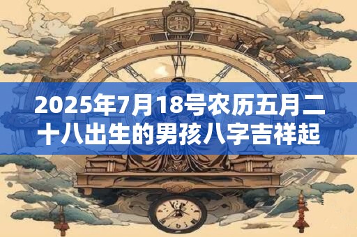 2025年7月18号农历五月二十八出生的男孩八字吉祥起名