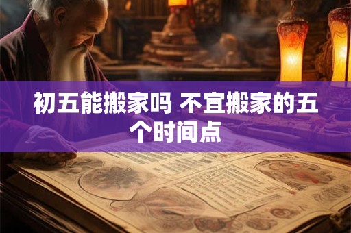 初五能搬家吗 不宜搬家的五个时间点 初五能搬家吗 不宜搬家的五个时间点