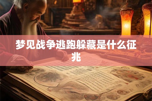 梦见战争逃跑躲藏是什么征兆