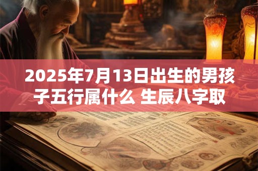 2025年7月13日出生的男孩子五行属什么 生辰八字取名