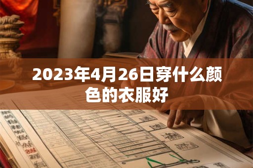 2023年4月26日穿什么颜色的衣服好