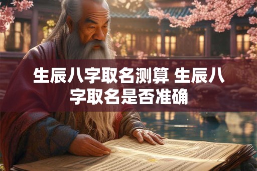生辰八字取名测算 生辰八字取名是否准确