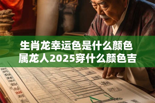 生肖龙幸运色是什么颜色 属龙人2025穿什么颜色吉利