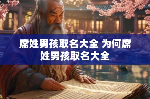 席姓男孩取名大全 为何席姓男孩取名大全