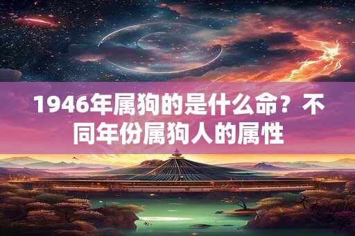 1946年属狗的是什么命？不同年份属狗人的属性