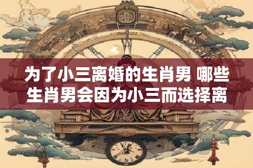 为了小三离婚的生肖男 哪些生肖男会因为小三而选择离婚