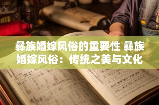 彝族婚嫁风俗的重要性 彝族婚嫁风俗：传统之美与文化之魅