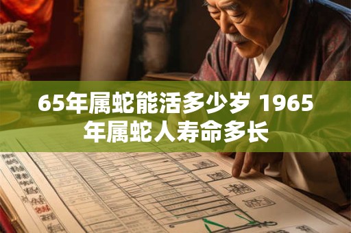 65年属蛇能活多少岁 1965年属蛇人寿命多长